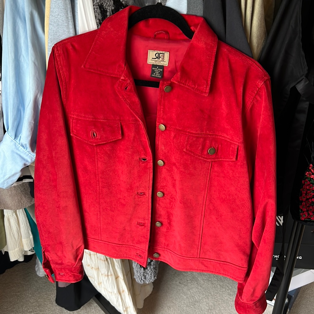 Excellent Condition Vintage Red Suede Jacket